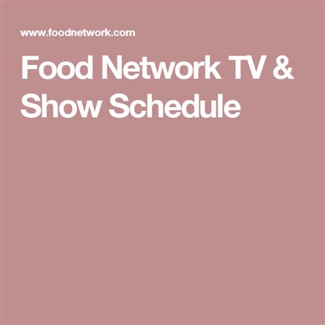 the food chanel|the food channel schedule.